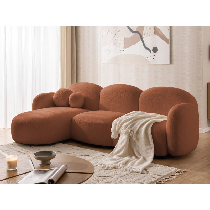 Nuvola Sectional, Left-Hand Facing, Terracotta