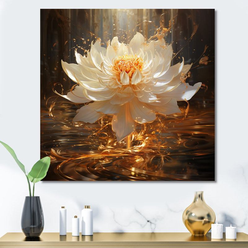 Judaïsme floral Shekinahs Shine sur impression sur toile, Toile tendue, H 16 po x l 16 po x P 1 po
