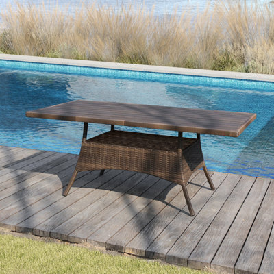 Outdoor Wicker Dining Table