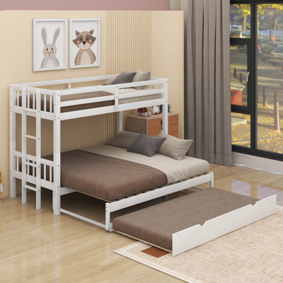 Twin Over Pull-Out Bunk Bed With Trundle