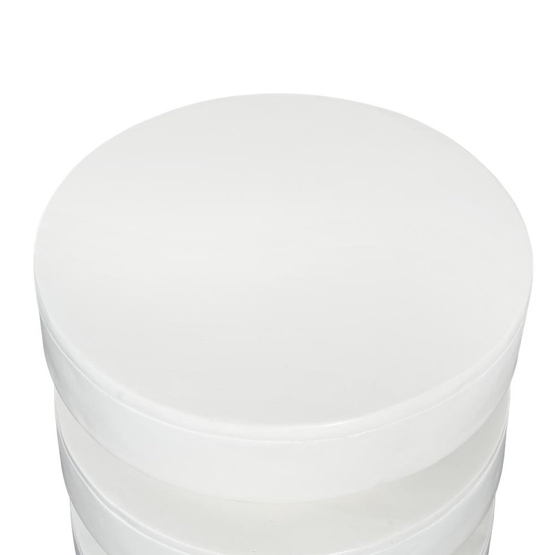 Table de bout ronde, Blanc