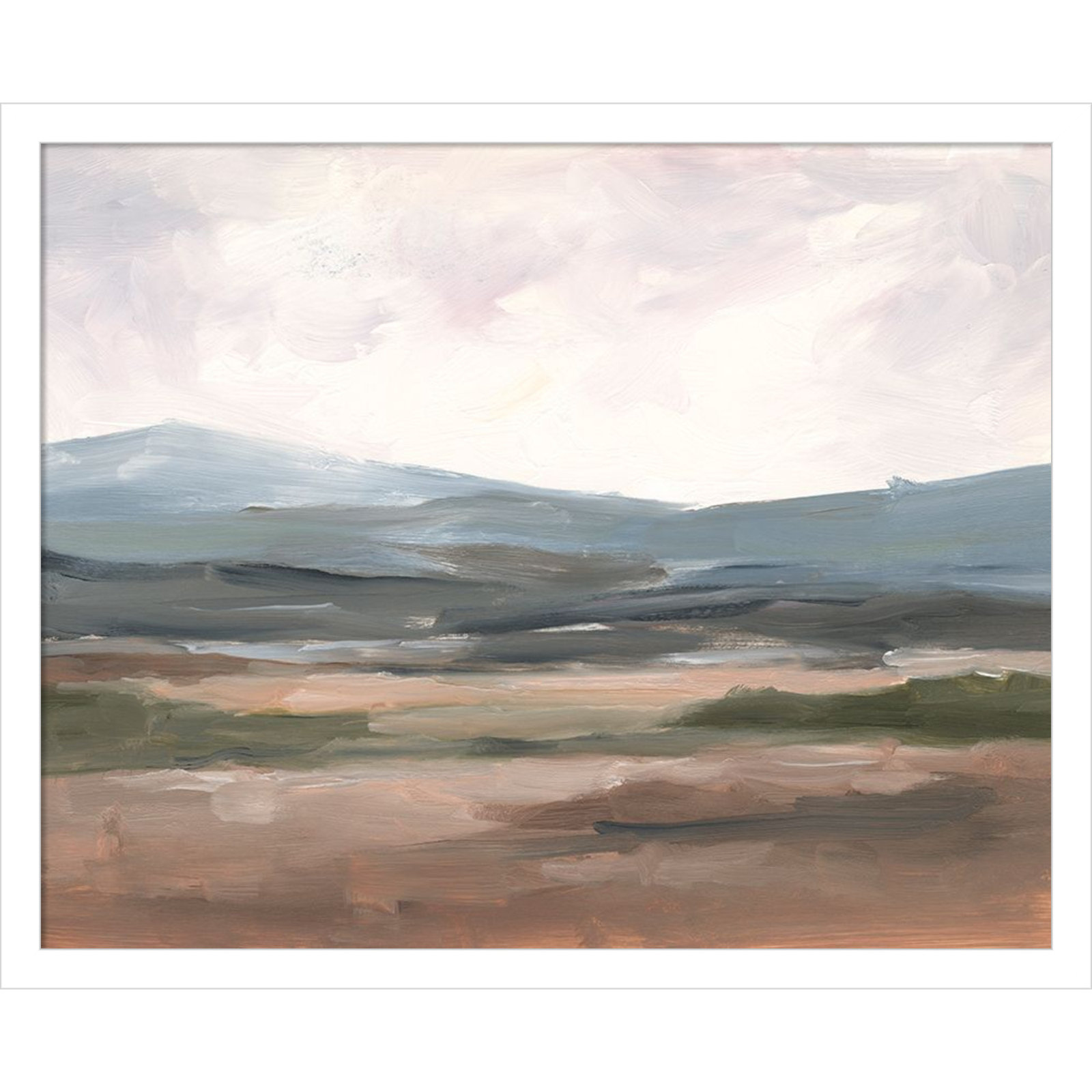 Ethan Harper "Serene Mountain Study I" Print, White, 17" H x 21" W