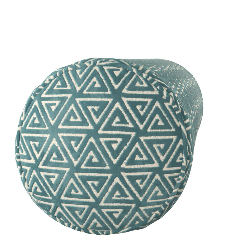 Porthcurno Rayon/Viscose Bolster Pillow Cover & Insert, 8"H x 24"W, Turquoise