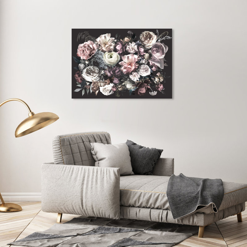 Elizabeth Elizabeth Flowers - Impression sur toile, H 24 po x l 36 po, Toile tendue