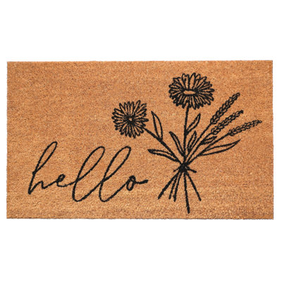Non-Slip Floral Outdoor Doormat