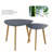 2 Piece Bamboo Nesting Triangle Coffee Table-668653805