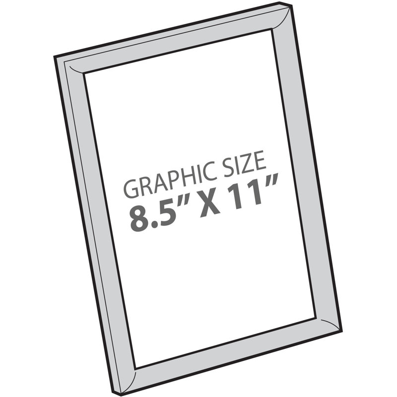 Black Plastic Countertop Snap Frame for 8.5" x 11" Posters
