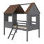  Lit mezzanine simple en bois Alexsander