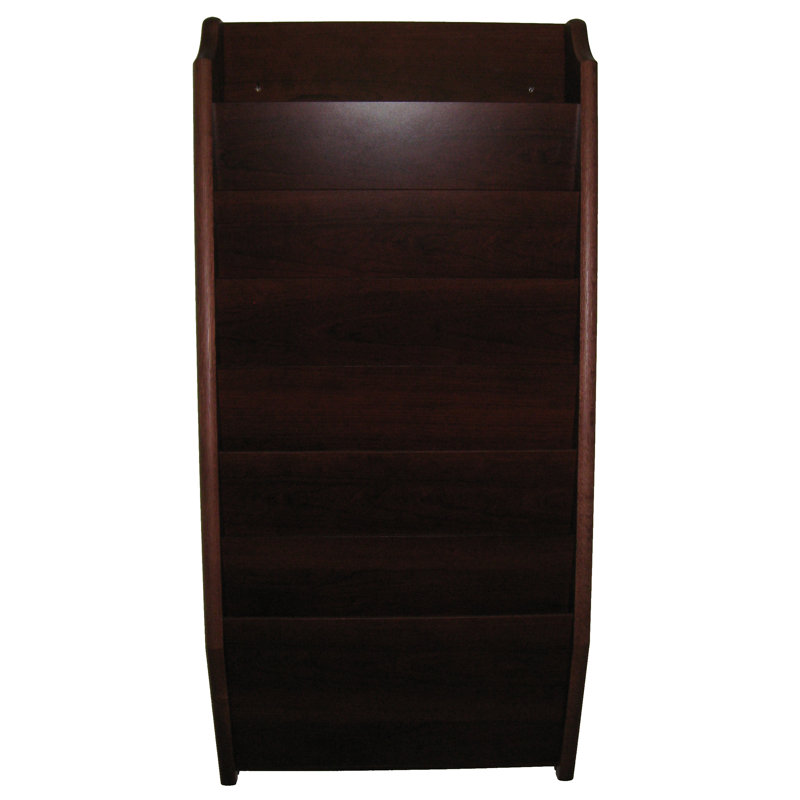 Wooden Mallet 36'' H Magazine Rack, Medium Oak