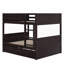 Lit superposé double au-dessus de double avec lit gigogne simple (L 79,5 po x l 57 po x H 59,9 po), aucun sommier requis, fabrication en pin durable-277355389