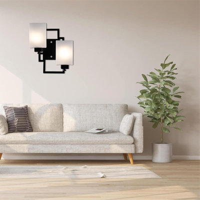 Lampe murale décorative avec abat-jour en fibre de verre doré mat