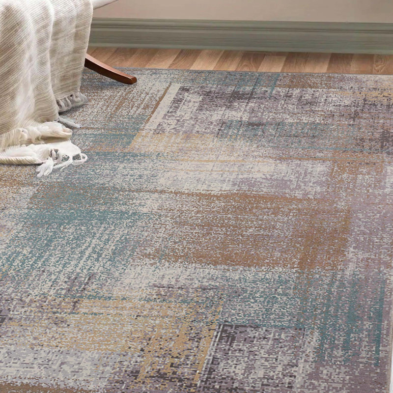Tapis d'intérieur 100% polyester Kusinet , Rectangle de 10 pi x 14 pi