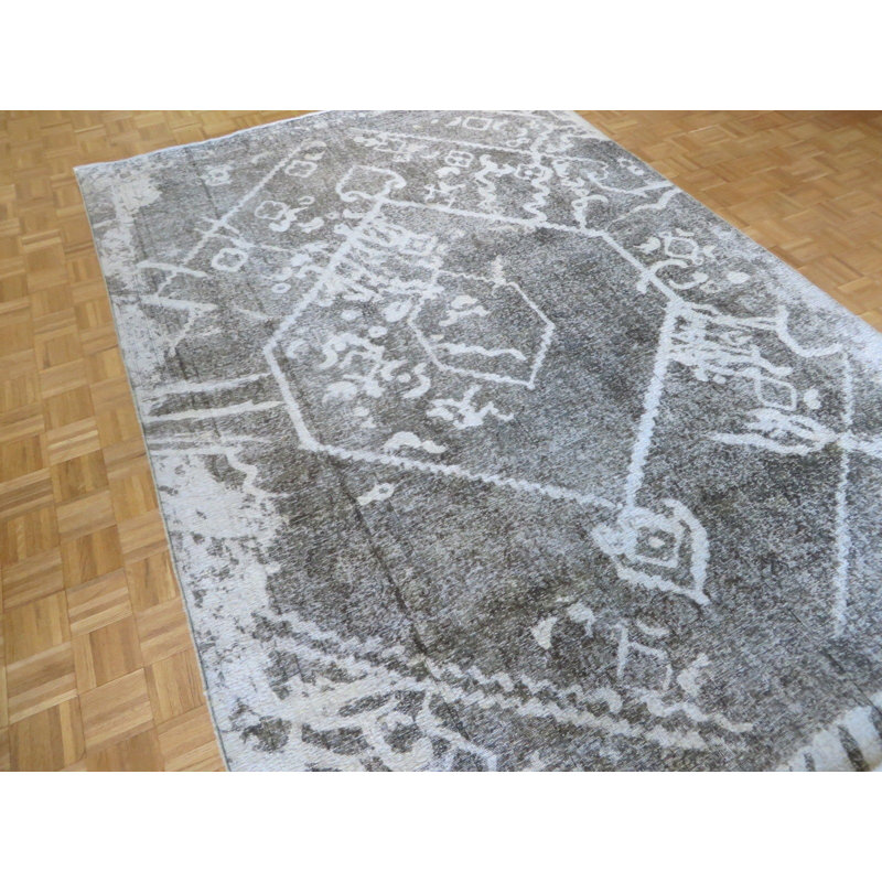 Tapis de zone en laine noué la 7 pi 10 po x 11 pi 4 po one-of-kind à la main Beane