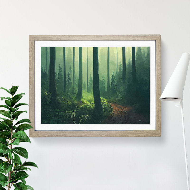 An Enviable Forest - Framed Print, Black, 34cm H x 46cm W x 2cm D
