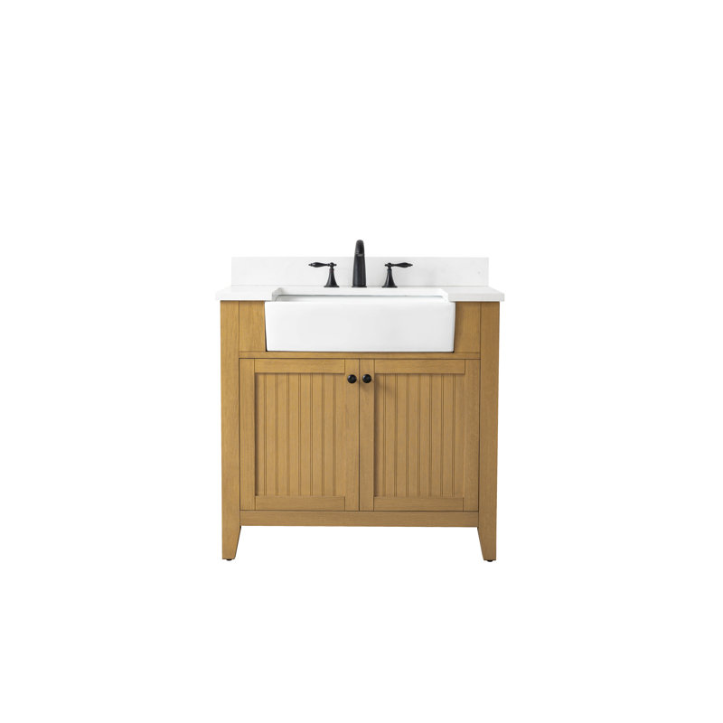 Ensemble de meuble-lavabo simple 35 po, Chêne