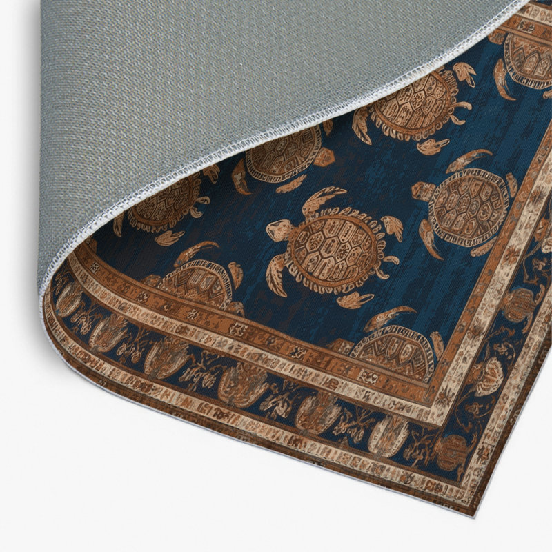 Tapis d'intérieur et d'extérieur brun Persian, Rectangle 4pi x 6 pi