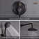 Retro Wall Mount 2 Function Rainfall Shower System with 3 Setting Handheld, Rough-In Valve and Diverter