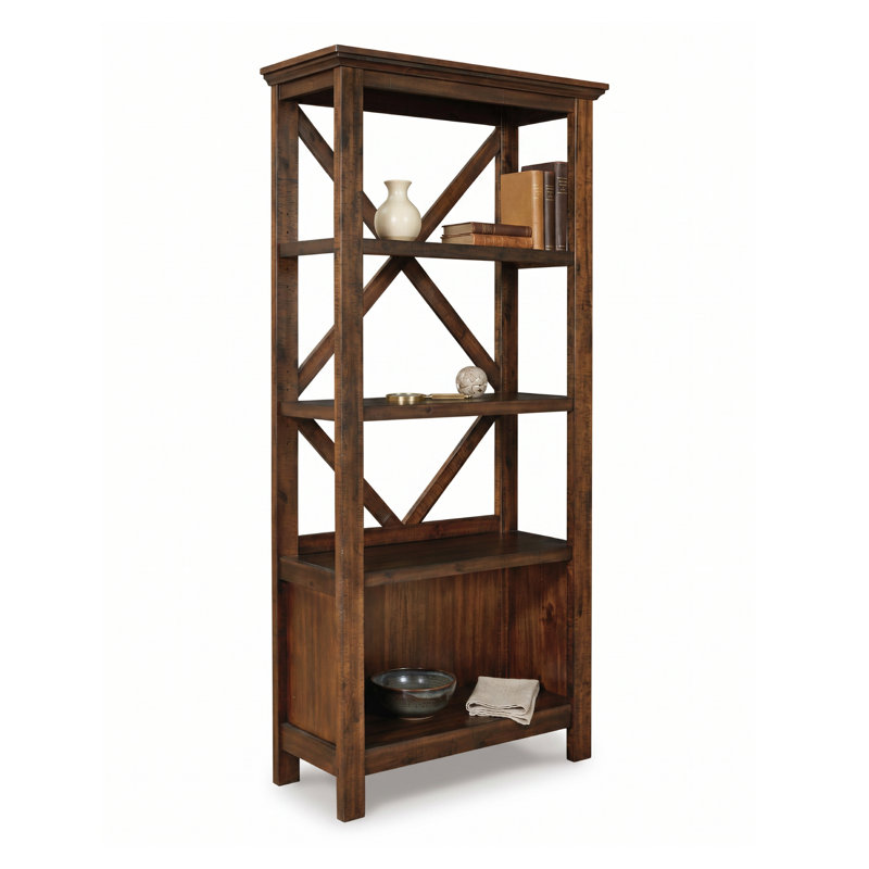 Auberon Etagere Bookcase, Brown, (4 Shelves) 75"H x 34"W x 12"D
