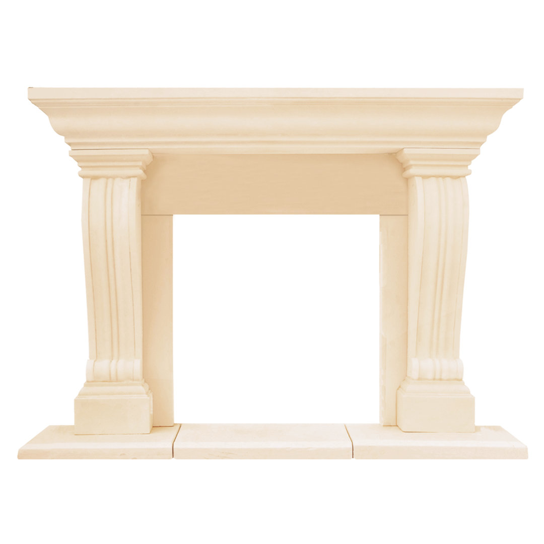 Chateau Jordana Cast Stone Fireplace Surround with Hearth & Filler panels Historic Mantels Limited