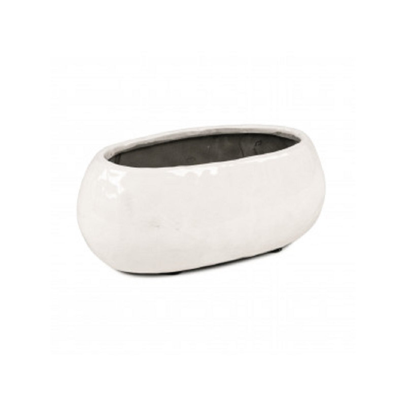  Sierrea Ceramic Bowl Vase, 5" H x 11.5" W x 6" D