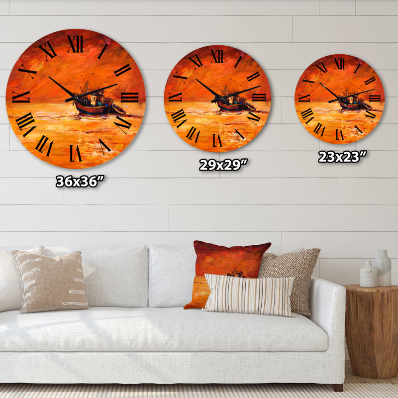 Horloge murale nautique et côtière, Surdimensionné