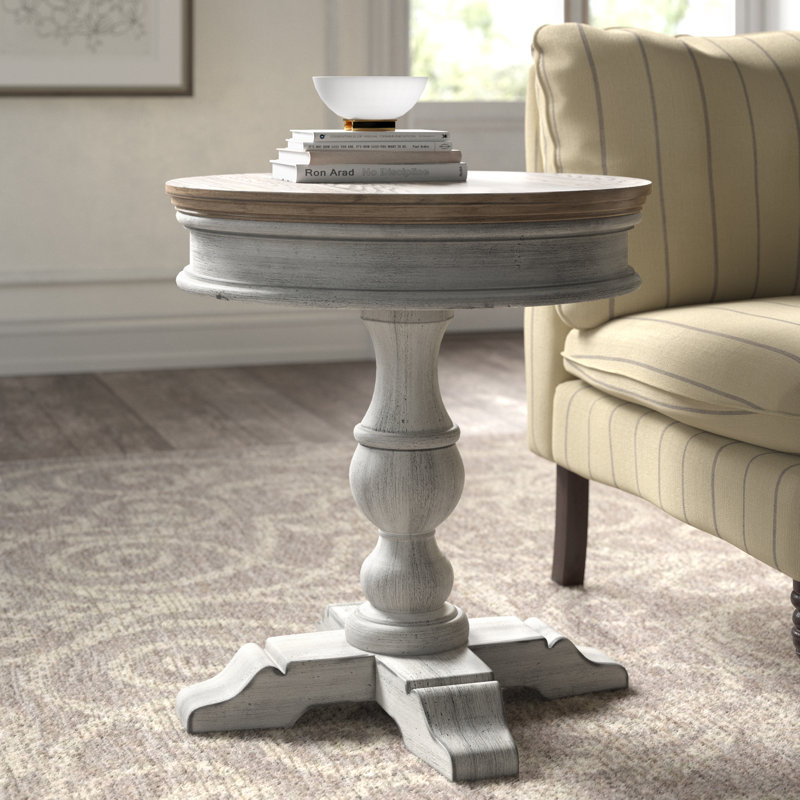 Haylee Round Pedestal End Table