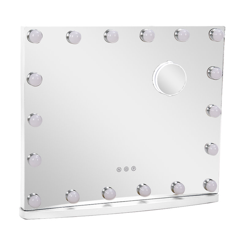 Muscatine Metal Flat Floor Mirror, White