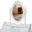 Ensemble de bureau de coiffeuse Princess avec miroir et tabouret rembourré, coiffeuse en bois à 4 tiroirs, coiffeuse-1467384676