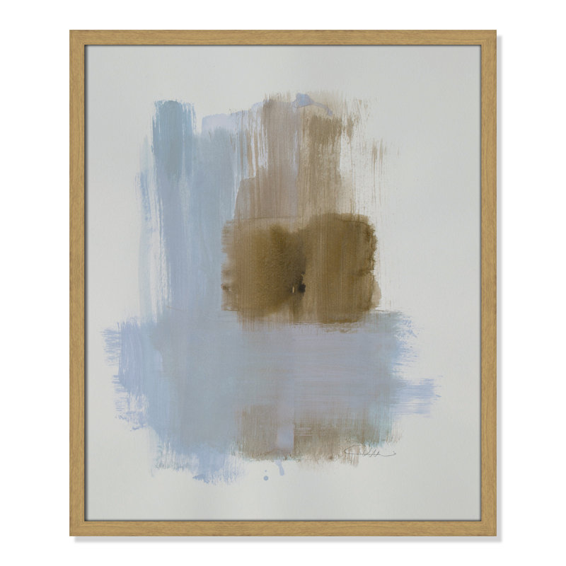 Esmeray "Powder Room Wash IV" Print, Natural Slim Frame Unmatted, 25.5" H x 21.5" W x 1.25" D  