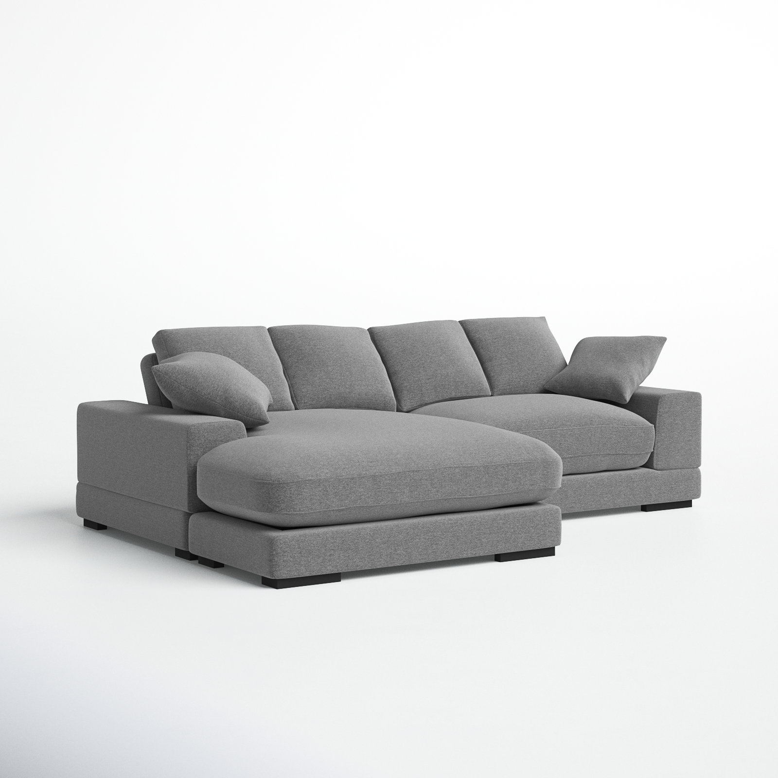 Lonsdale Chaise Sectional, Dark Gray