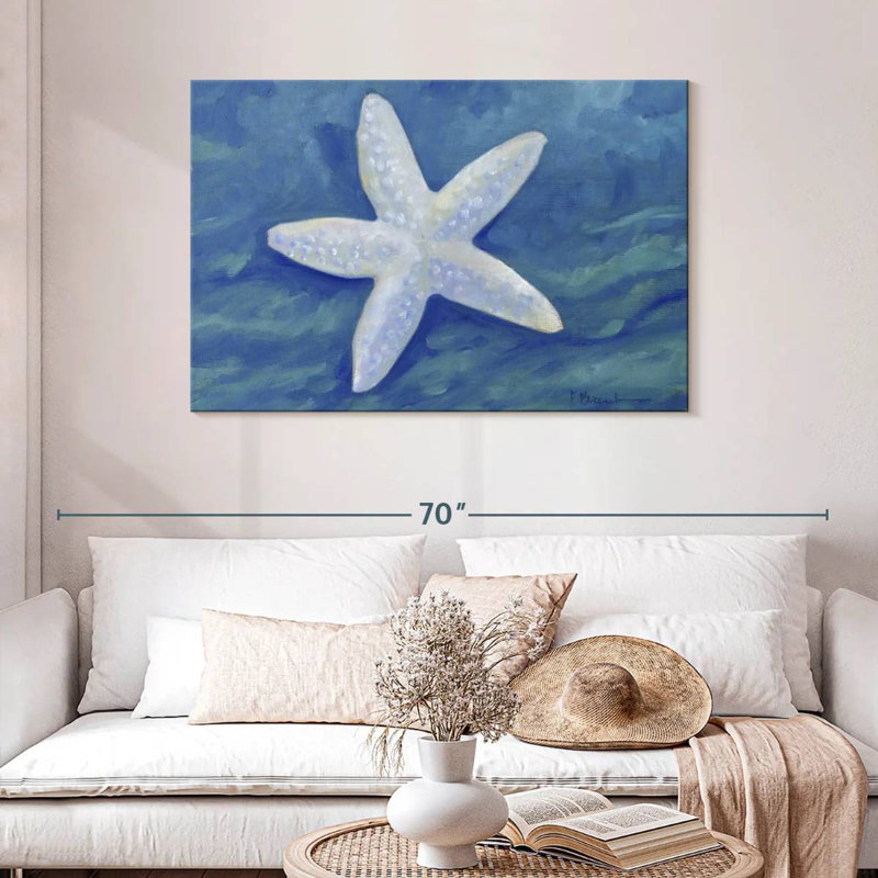 Impressions Of Shells Starfish Indigo