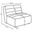 Fauteuil rembourré gris anthracite Ortega