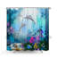 Rideau de douche simple Beedeville + crochets