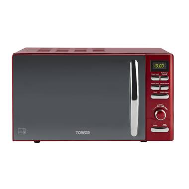 red 800 watt microwave