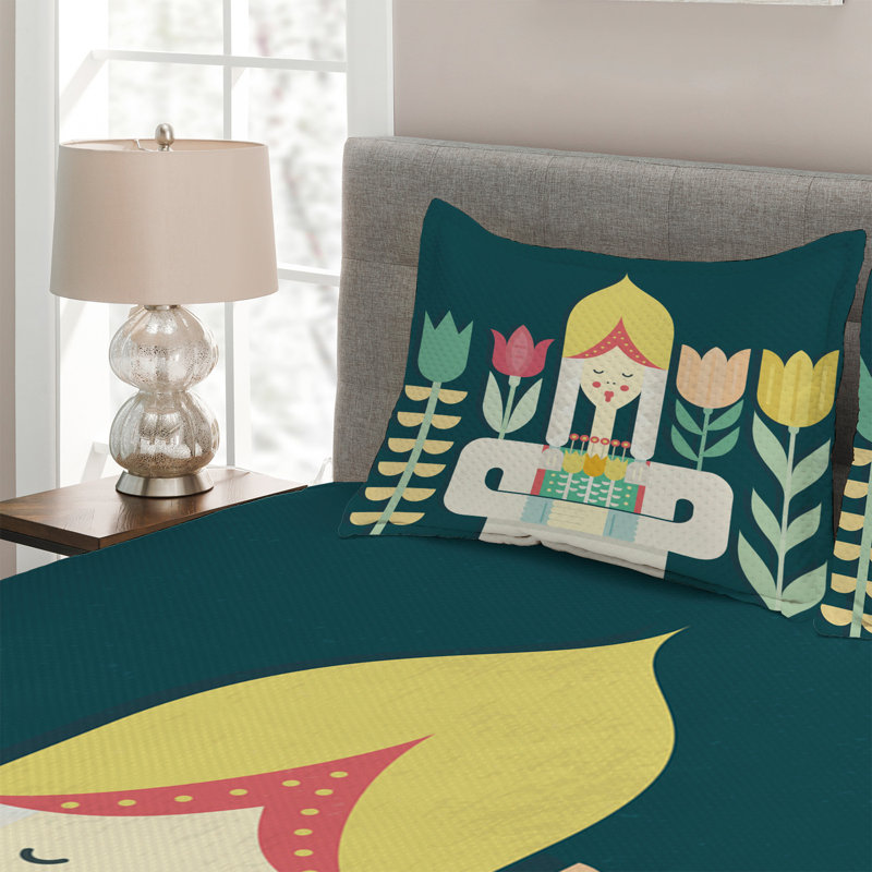Polyester Coverlet, King Bedspread + 2 Shams