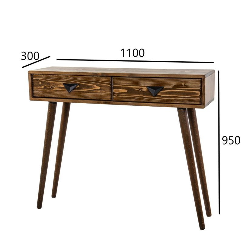 Emmie Console Table, Dark Brown