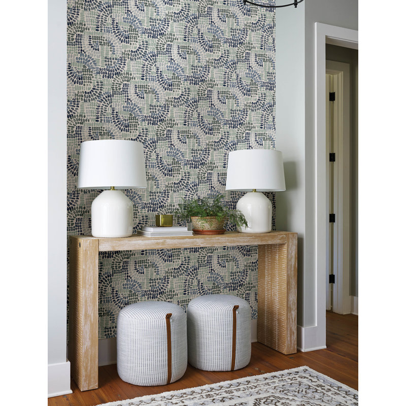 Wanderer Mosiac Wallpaper, Blue