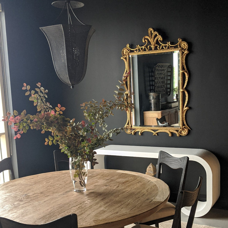 Gesso White Solid Wood Sculptural Console Table