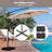 10ft Offset Hanging Market Patio Umbrella With Base-1996607665