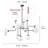 Northampton 12 - Light Iron Dimmable Sputnik Modern Linear Chandelier