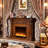 Walnut Solid Wood Freestanding Fireplace