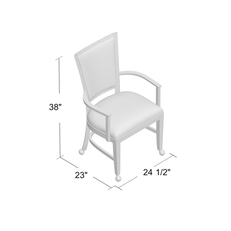 Chaise avec accoudoirs à dossier King Louis tapissier Hamlin, Écorce 8789, Espresso