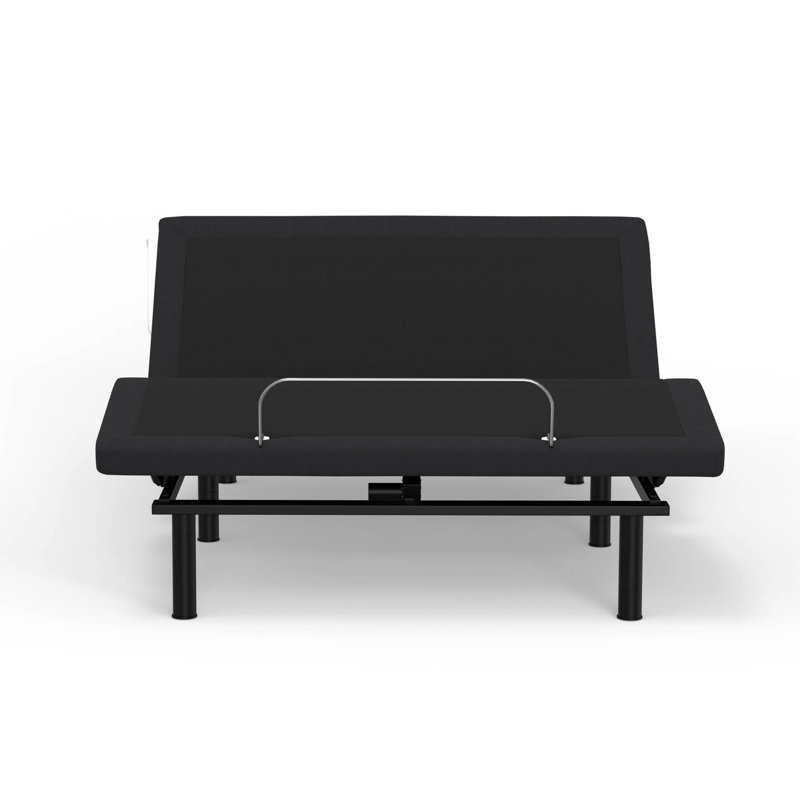 Base de lit grand ajustable avec lumières à DEL et conception zéro pour un confort de base: améliore le sommeil