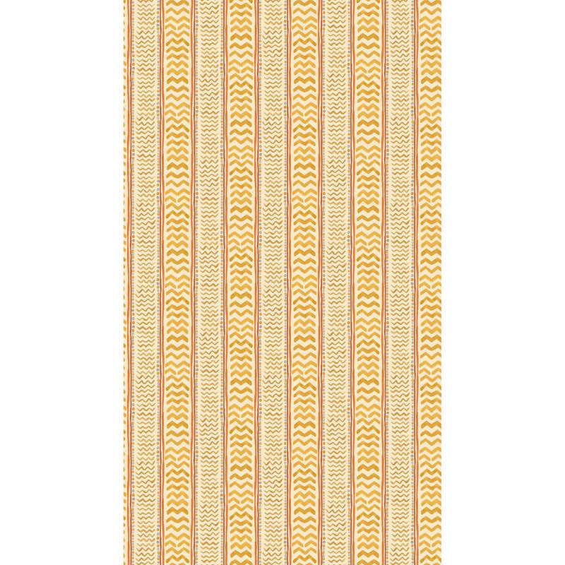 Wriggle Striped Non-Woven Wallpaper Roll, Ochre