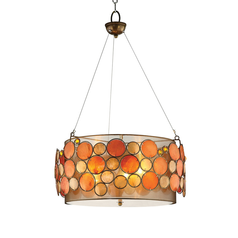 Clermonte 3 - Light Dimmable Drum Chandelier