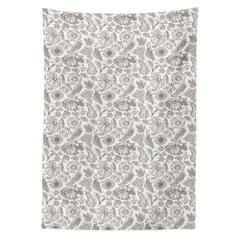 Sunflower Pumpkin Tablecloth, 84" L x 60" W