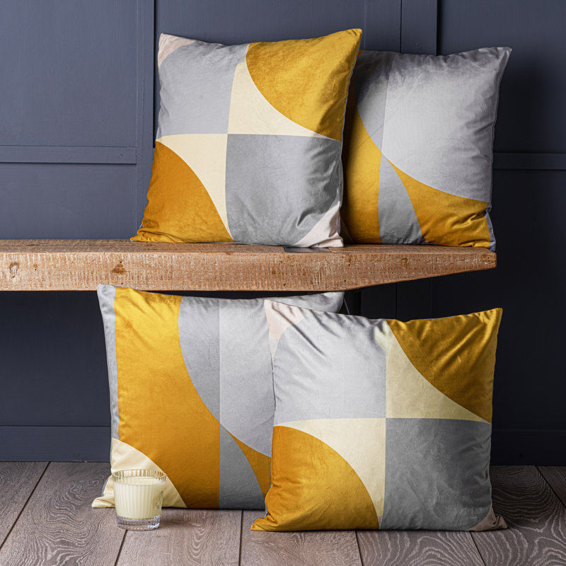 Malcolm Geometric Square Throw Pillow Cover