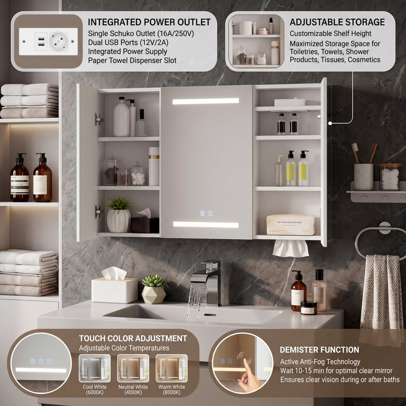 Manigault W H Wall Mounted Required Medicine Cabinet Mirror 4