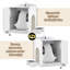 Cat Litter Robot Enclosure, Large Hidden Litter Box Furniture with Charging Station, Suitable for Automatic/Self-Cleaning Cats Litter Boxes and Litter Robot 3/4, Modern, White 84B6385A62794B8084579F266727AF71