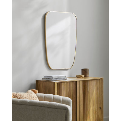 Miroir mural asymétrique en métal Sérone
